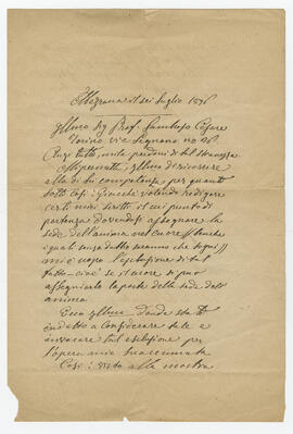 Manoscritto di Alberto Fangagio