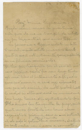 Lettera di Vincenzo Garbi