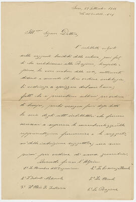Lettera di Mario Perocco