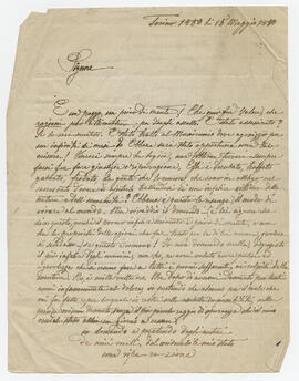 Lettera di anonimo al direttore della Gazzetta piemontese