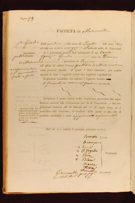 Esami privati e pubblici di matematica e architettura e per agrimensore e misuratore