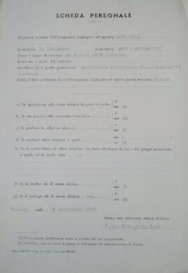 Assistenti e aiuti volontari. Schede personali