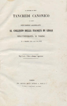 Tesi del 1851