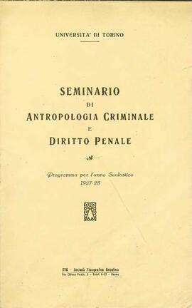Programma per l'anno scolastico 1927-28